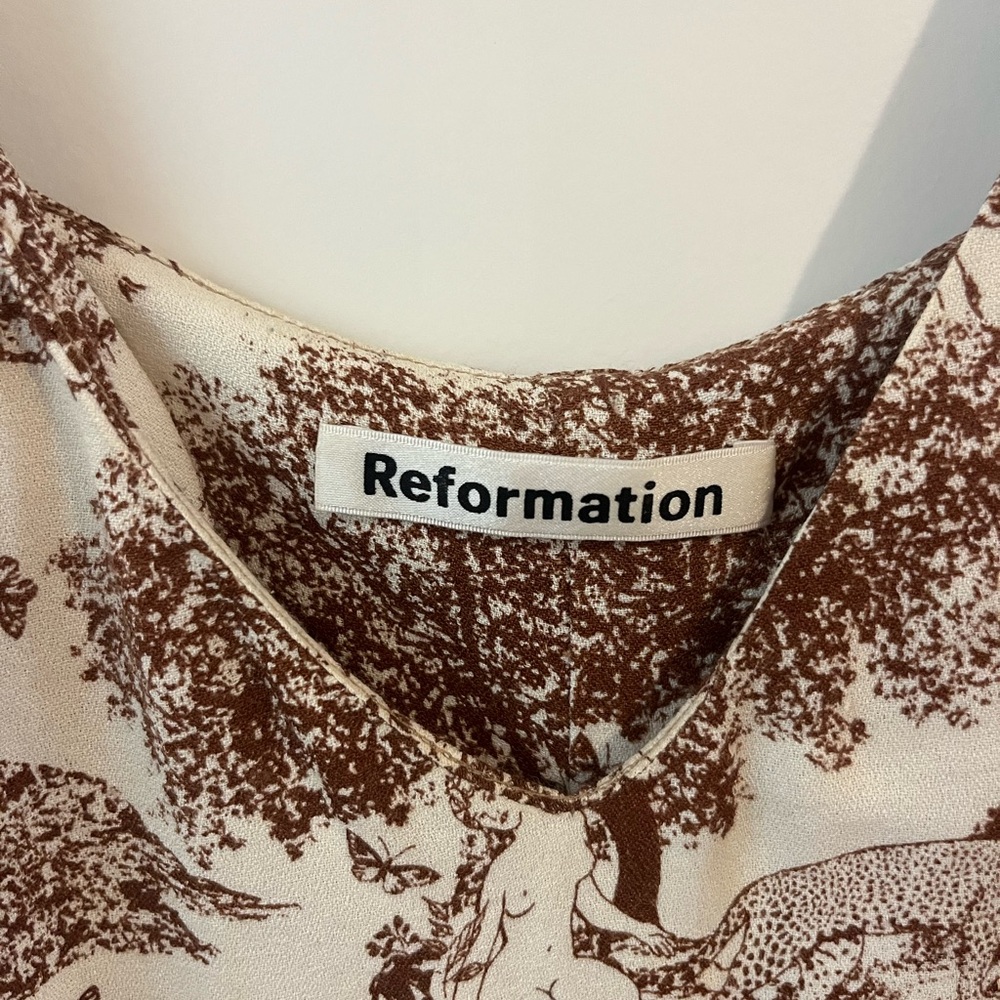 Brown and Cream Patterned Dress - Picture 3 of 5